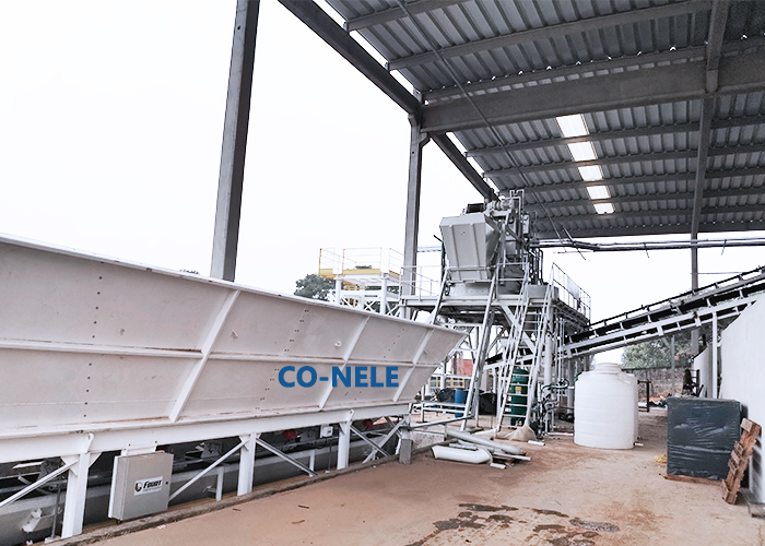 Línea de producción de ladrillos de hormigón